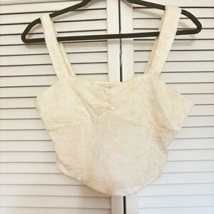 Corset style lace crop top - NWOT